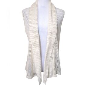 Freeway Cream Open Knit Vest Size M
